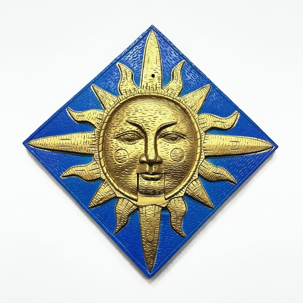 RARE Gemmy Celestial Sun Face Wall Plaque Whimsigoth 90s Singing Decor READ